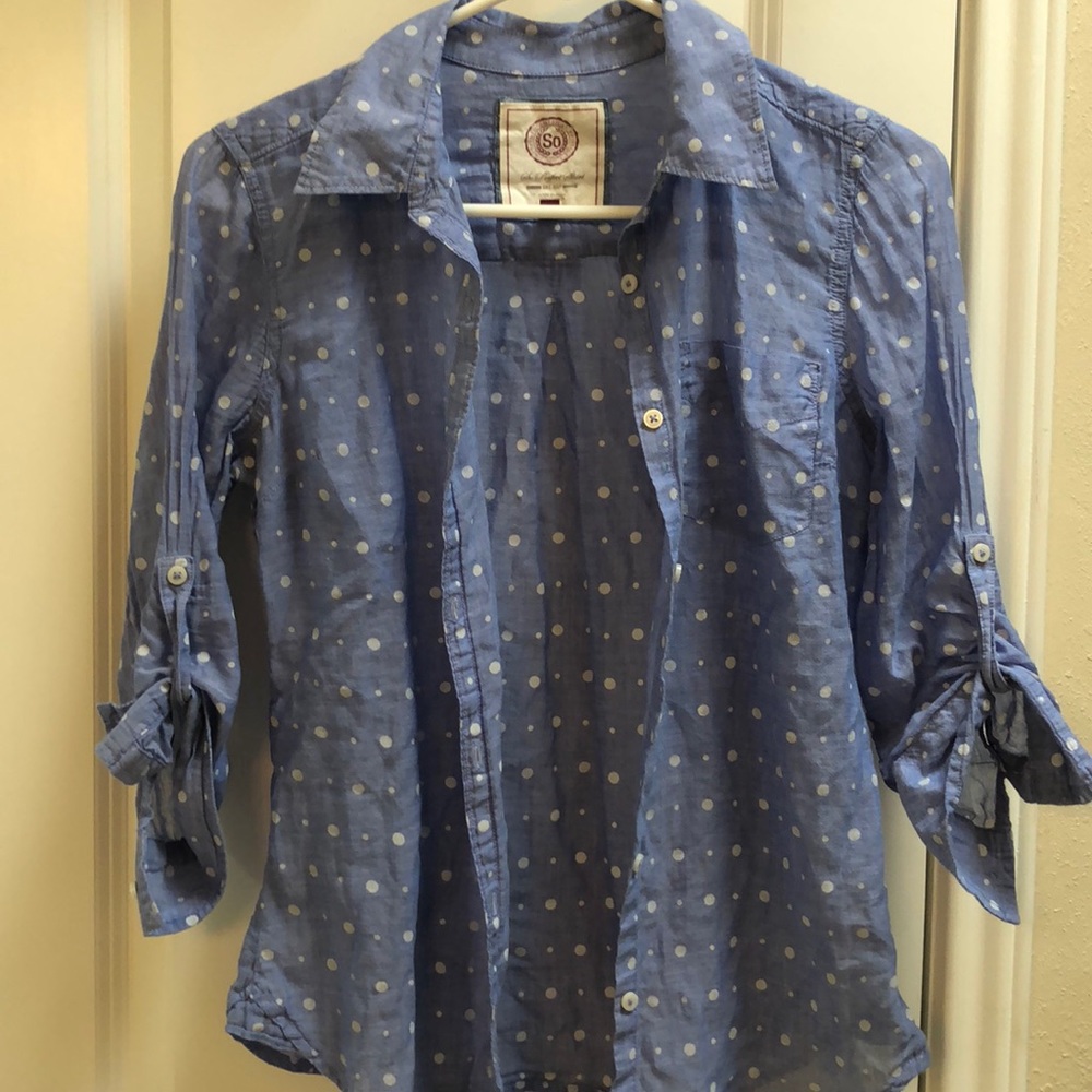 Semi sheer button down